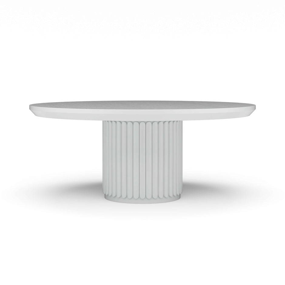 Portobello Round Dining Table 72" - True White * (comes without distressing)