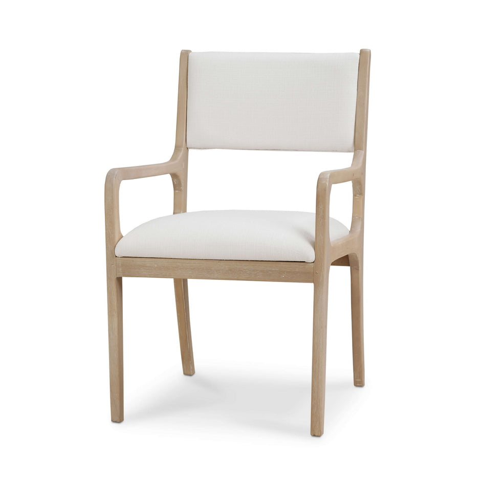 Norfolk Dining Chair in Sandbar w/ Arctic White Performance Fabric