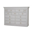 Large Claremont Linen Wrapped Dresser - Linen Dove White