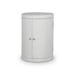 Ringo Drum Table - Linen Dove White