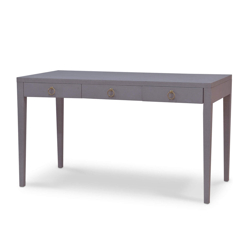 Westminster Linen Wrapped Desk - Linen Ice Grey