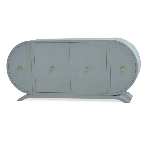 Glastonbury Linen Wrapped Sideboard - Linen Pale Blue * lightly sanded to give a light weathered appearance.