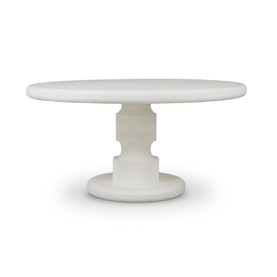 Bilbao Round Dining Table 60" - Rugged White (Premium +10% up charge)