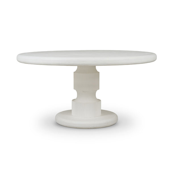 Bilbao Round Dining Table 60" - Rugged White (Premium +10% up charge)