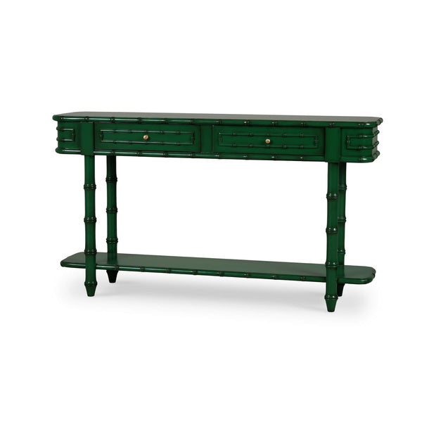 Hurlingham Console Table in Jade Green