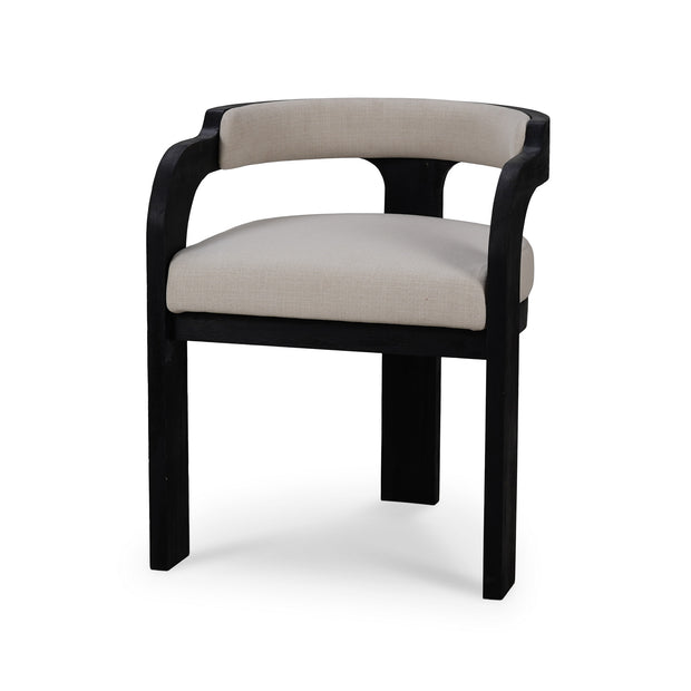 Momo Dining Chair w/ Padded Back - Rugged Black (Premium +10% up charge)