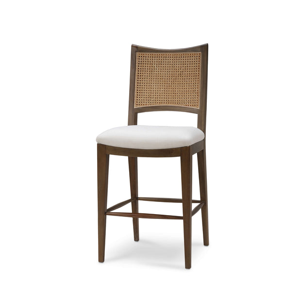 Dulwich Counter Stool in Straw Wash w/ Artic White Performance Fabric