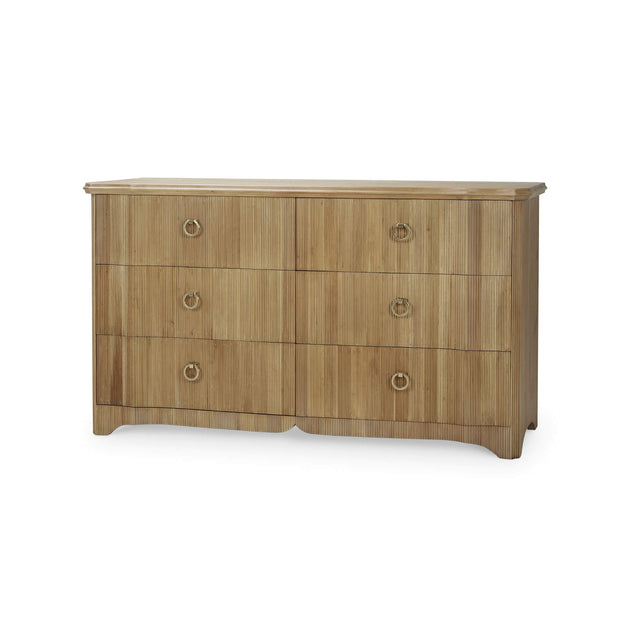 Brighton 6 Drawer Dresser in Fruitwood