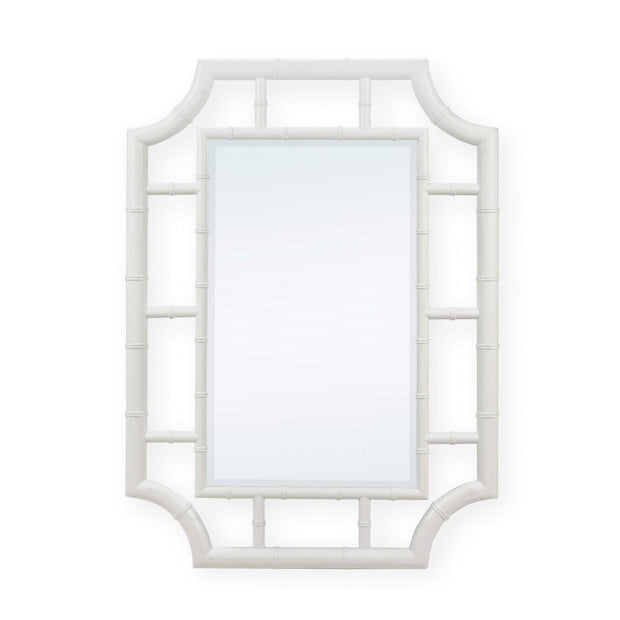 Bamboo Mirror in True White