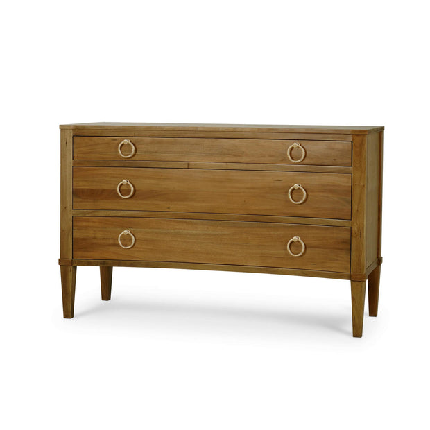 Bow 3 Drawer Chest - Antique French Oak (*this finish requires bleaching, which often leads to variations in wood color)