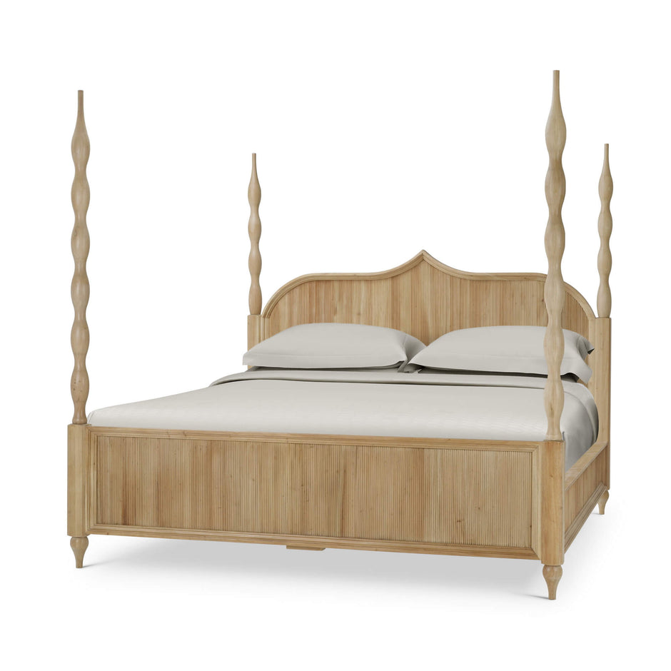 Brighton Wooden Back Bed King in Fruitwood