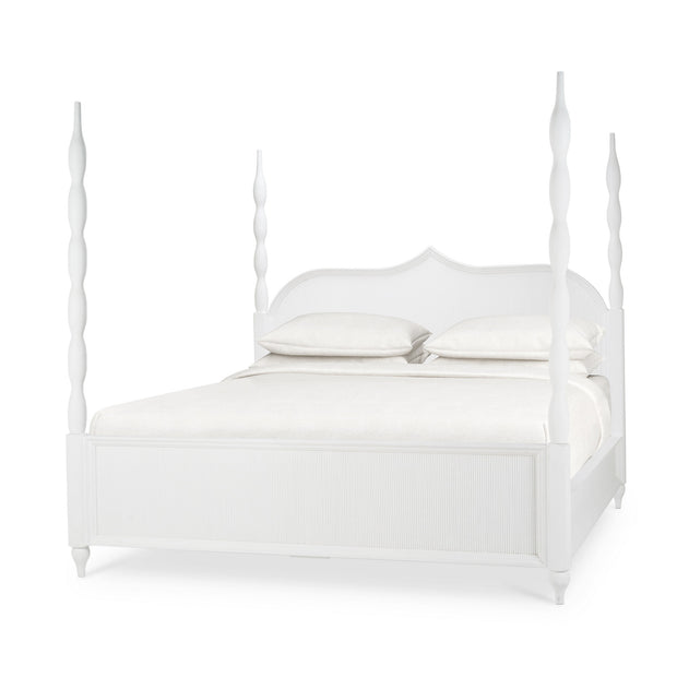Brighton Wooden Back Bed King - Rugged White (Premium +10% up charge)