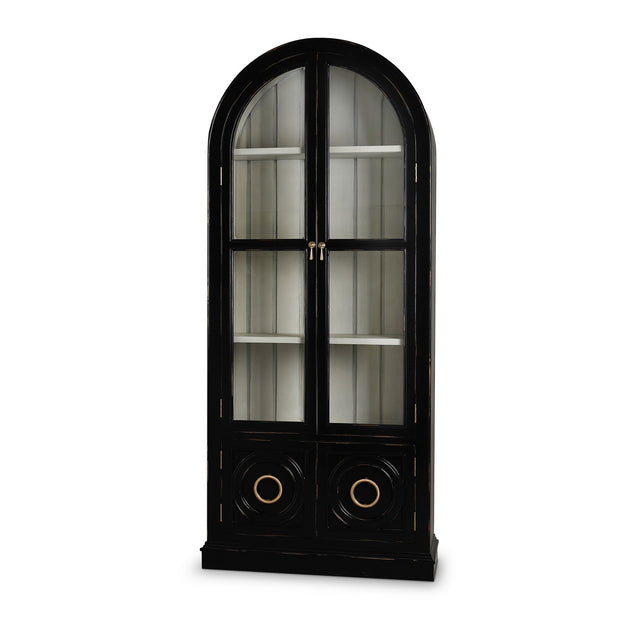 2 Door Pavilion Display Cabinet - Black Shiny