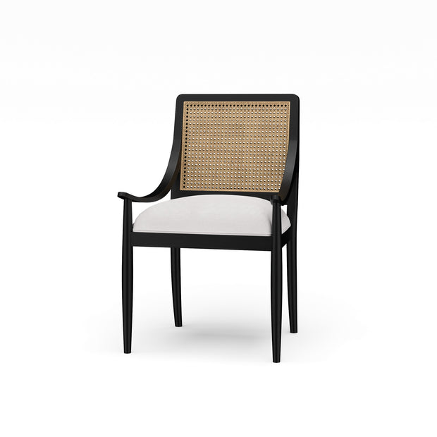 Oslo Dining Chair w/ Rattan Back - Batavia Black