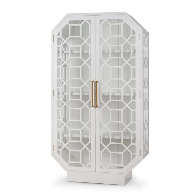 Hampton Display Cabinet - True White * (comes without distressing)