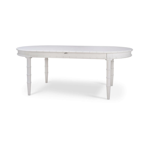 Grosvenor Butterfly Oval Extension Dining Table 80- 102" - True White * (comes without distressing)