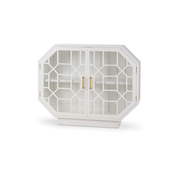 Little Hampton Glass Display Cabinet - True White * (comes without distressing)