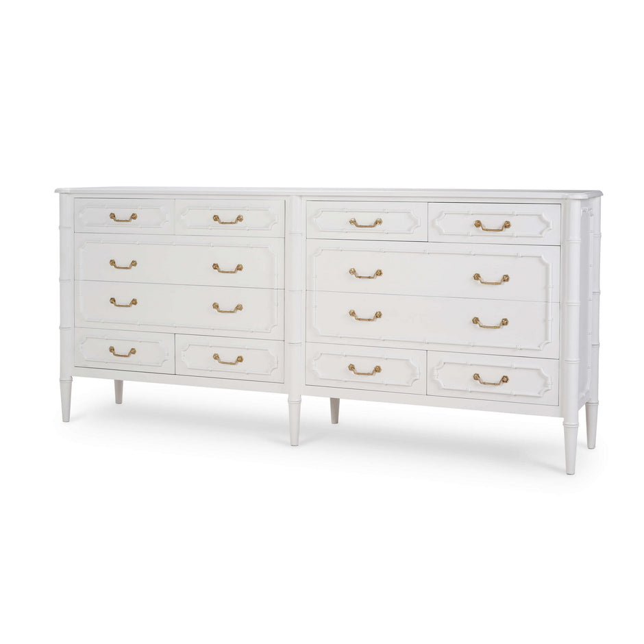 Chelsea 12 Drawer Dresser - True White * (comes without distressing)