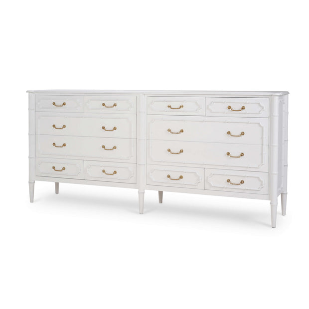 Chelsea 12 Drawer Dresser - True White * (comes without distressing)