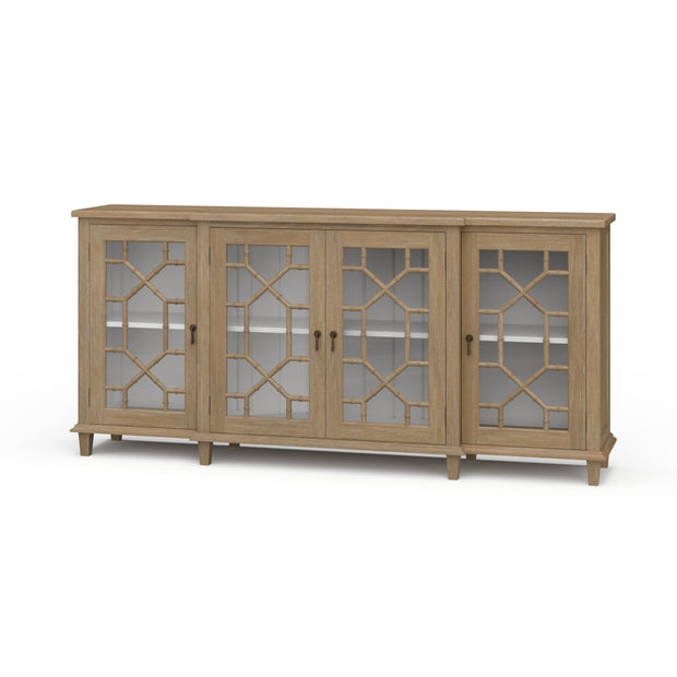 Grosvenor Credenza w/ All Glass Door - Sandbar (*This finish requires bleaching, which often leads to variations in wood color.)