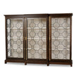Ceylon 3 Door Display Cabinet - Dark Walnut