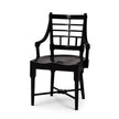 Lutyens Dining Chair W/ Arm - Black Shiny