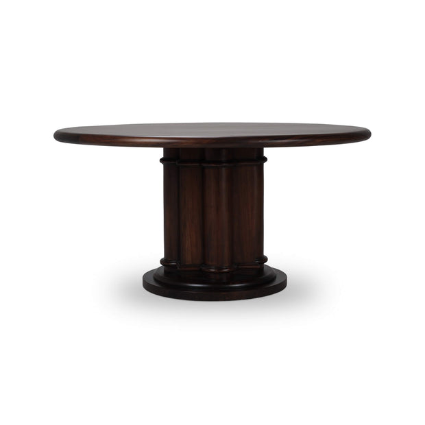 Hobsons Round Dining Table 60'' - Matt Teak Brown
