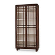 Toulouse Glass Display Cabinet - Matt Teak Brown