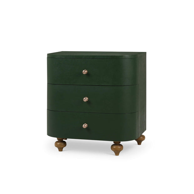 Fenchurch Linen Wrapped Bedside Table - Linen Ivy