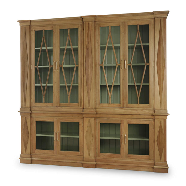 Narbonne Display Cabinet - Antique French Oak (*this finish requires bleaching, which often leads to variations in wood color)
