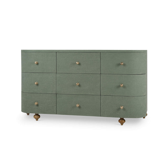 Fenchurch 9 Drawer Linen Wrapped Dresser - Linen Willow