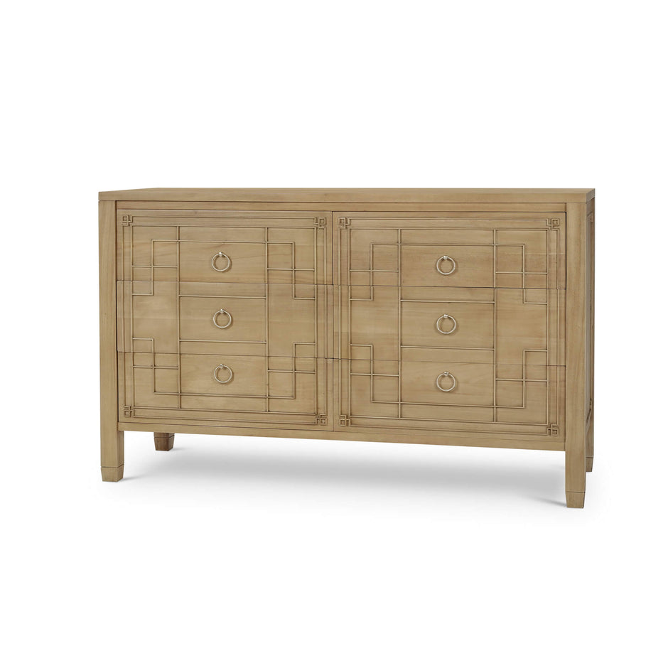 Knightsbridge 6 Drawer Dresser - Fruit Wood (*this finish requires bleaching, which often leads to variations in wood color)