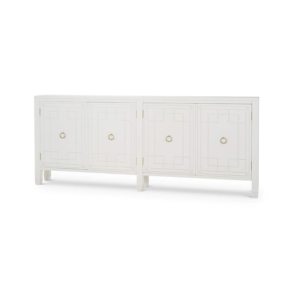 Knightsbridge Long Narrow Sideboard - True White * (comes without distressing)