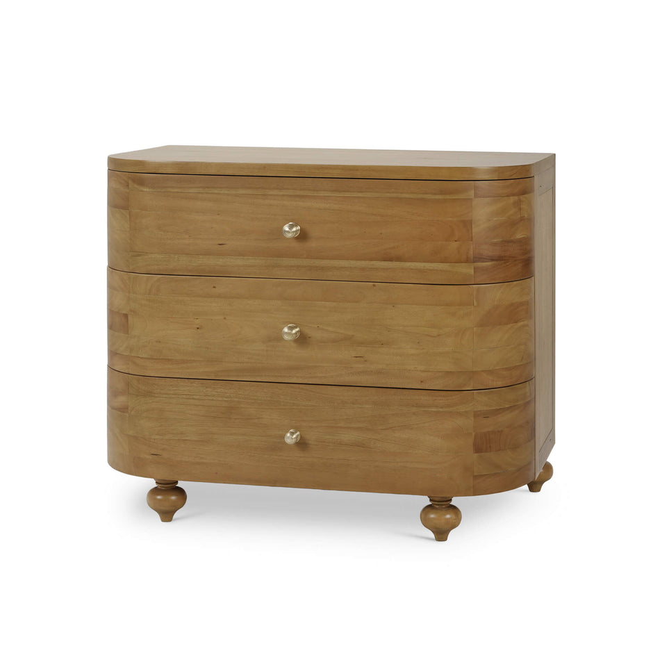 Fenchurch 3 Drawer Solid Wood Dresser - Antique French Oak (*this finish requires bleaching, which often leads to variations in wood color)