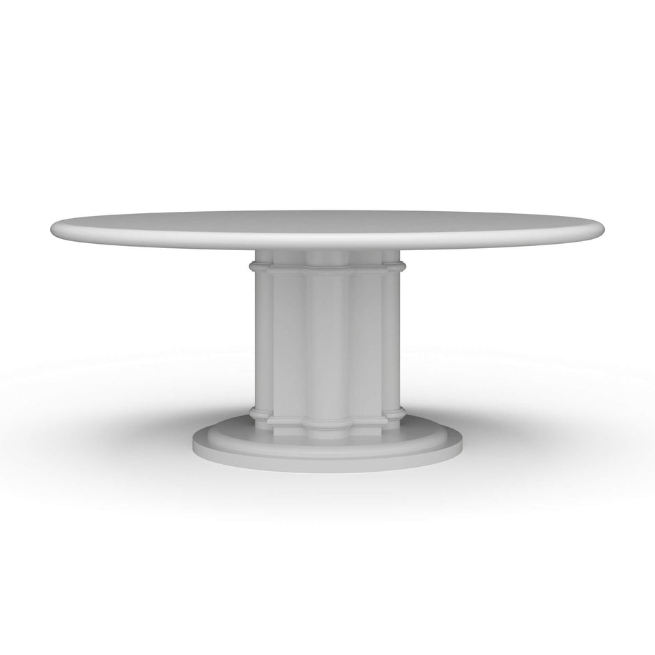 Hobsons Round Dining Table 72'' - True White * (comes without distressing)