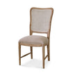 Laurna Dining Chair w/ Upholstered Seat & Rattan Back - Teak