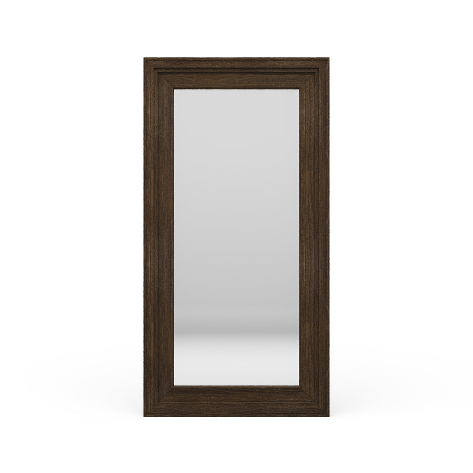 Tuscan Rustic Distressed Standing Mirror - Teak