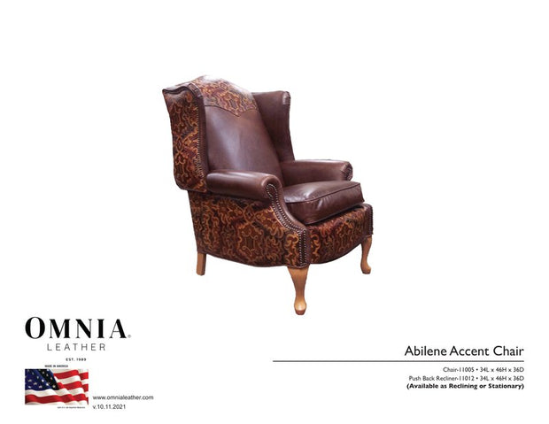 Abilene Chair - OMNIA Leather Furniture