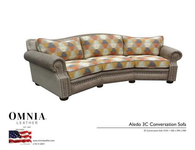 Aledo 3CConversation Sofa - OMNIA Leather Furniture