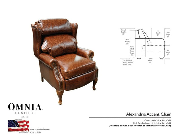Alexandria Chair - OMNIA Leather Furniture