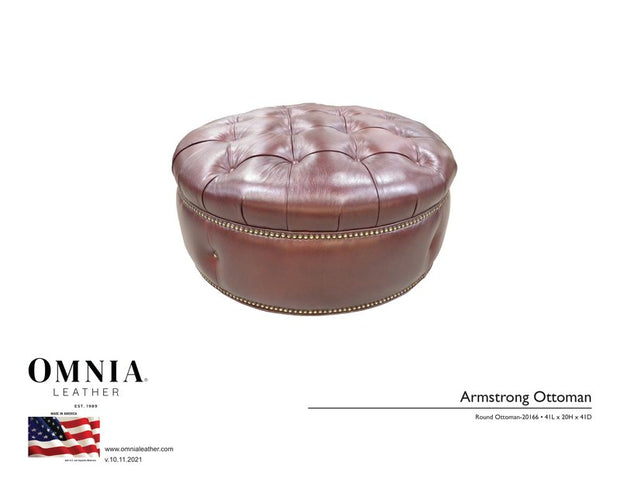 Armstrong Ottoman - OMNIA Leather Furniture