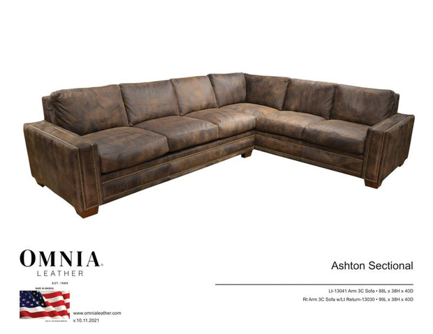 Ashton Sectional - OMNIA Leather Furniture
