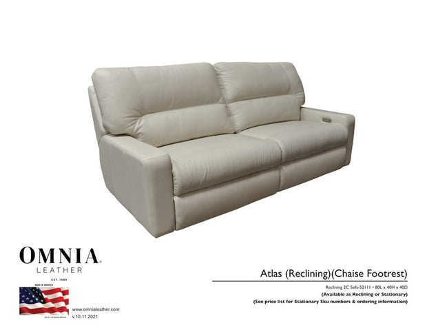 Atlas Recl Sofa - OMNIA Leather Furniture