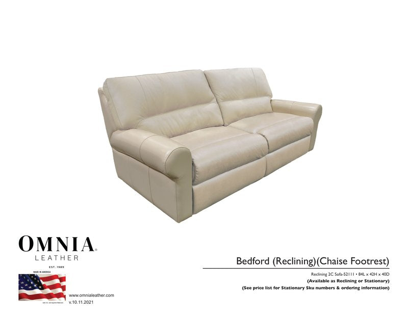 Bedford Recl Sofa - OMNIA Leather Furniture