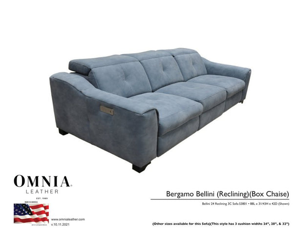 Bergamo Bellini Sofa - OMNIA Leather Furniture