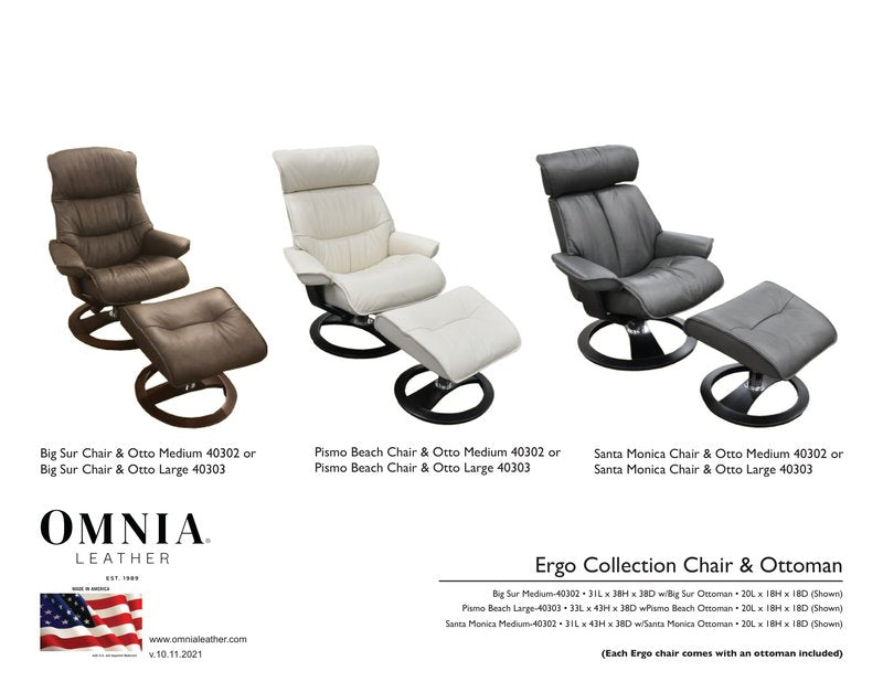 Big Sur Ergo Collection - OMNIA Leather Furniture