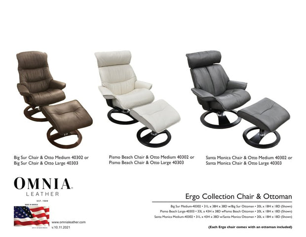 Big Sur Ergo Collection - OMNIA Leather Furniture