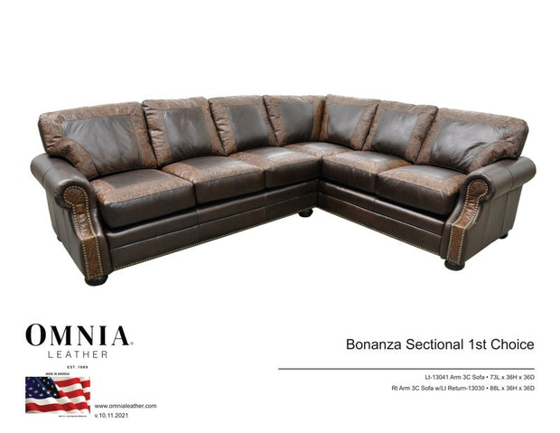 Bonanza Sectional - OMNIA Leather Furniture