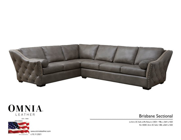 Brisbane Sectional - OMNIA Leather Furniture