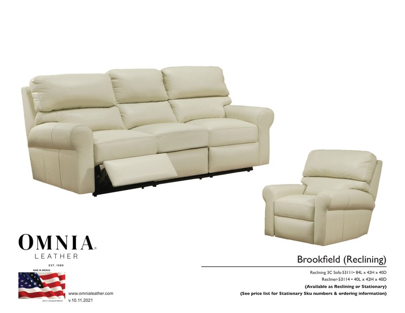Brookfield Sofa Chair - OMNIA Leather Furniture